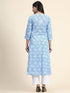 Hand embroidery Chikankari V neck Anarkali Dress | Long Kurti in Cotton For Women 2